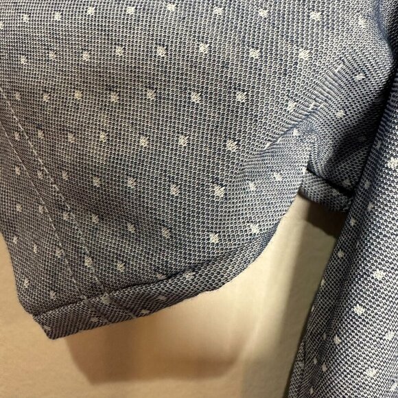Travis Mathew Polo Shirt Mens XXLarge Blue polka dot Collared Cotton - Picture 2 of 10